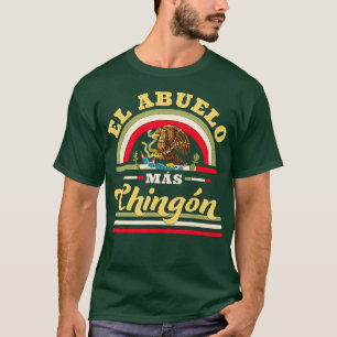Camiseta Mens El Abuelo Mas Chingon Funny Flag Mexicano