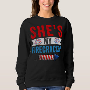 Camiseta Mens Ela é a minha pirata, as Mães de 4 de julho.