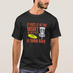 Camiseta Mens Ele Coloca No Golfe Do Disco De Golf