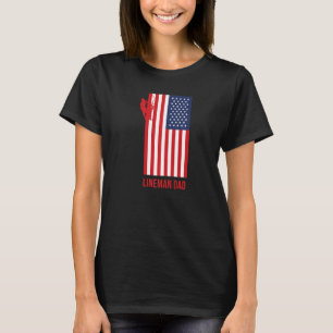 Camiseta Mens Electric Cable Lineman Pai Usa Dia de os pais
