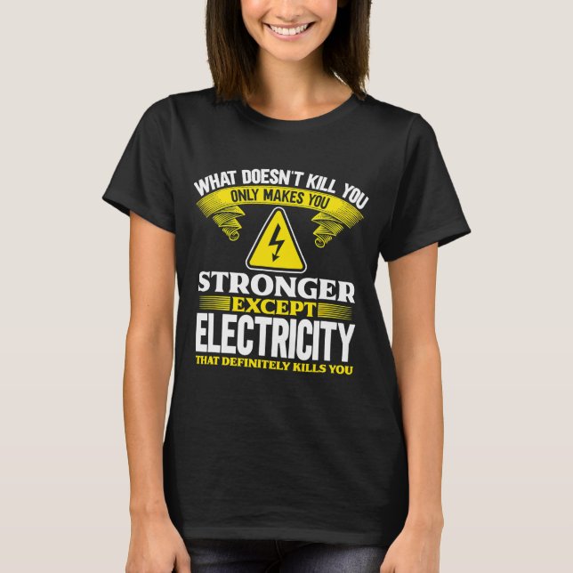 Camiseta Mens Electricity Electronics Lineman (Frente)
