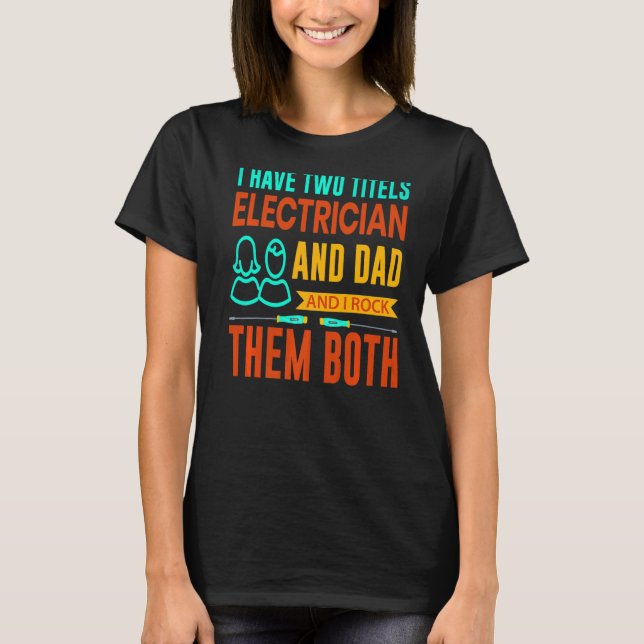 Camiseta Mens Electronics Pai E Eu Balanço Ambos Elétrica (Frente)