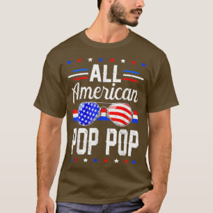 Camiseta Mens em apuros EUA Sinalizador All American Pop Po