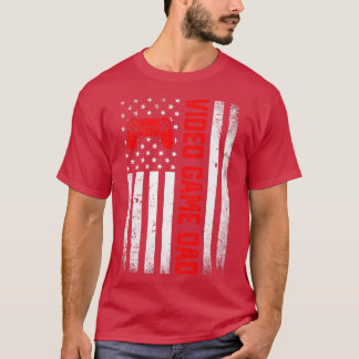 Camiseta Mens em apuros EUA Sinalizador Vídeo Pai de Jogo V