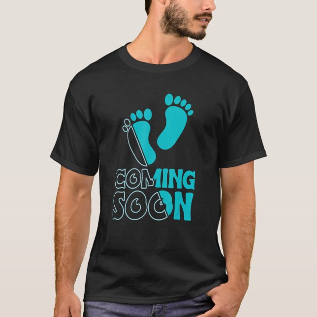 Camiseta Mens em breve esperam Pai pai (Frente)