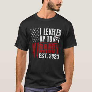Camiseta Mens em breve será Pai 2023 Pai americano pela pri