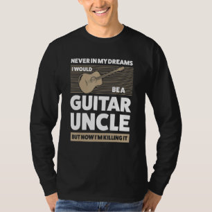 Camiseta Mens em meus sonhos Eu violaria tio guitarra, cara