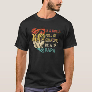 Camiseta Mens Em Um Cheio Mundial De Avós Sejam Um Urso Pap