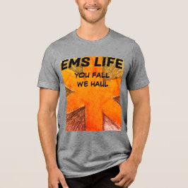 Camiseta Mens EMS Vida - estrela laranja da vida