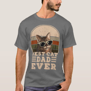 Camiseta Mens Engraçado Cat Vintage Melhor Pai De Gato Nunc