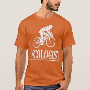 Camiseta Mens Engraçado Cycologista Sente Bicicleta de Bici