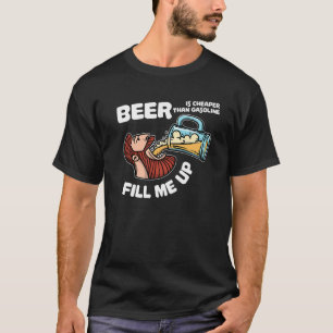 Camiseta Mens Engraçado Festa de Bebendo de Cerveja Dr. Álc