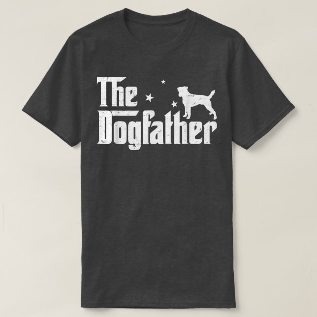 Camiseta Mens Engraçado Jack Russell Terrier Dogdad Distant (Frente do Design)