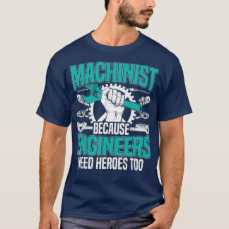 Camiseta Mens Engraçado Machinista Presente para Machinista