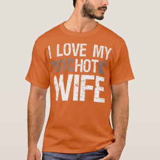 Camiseta Mens Engraçado Marido Esposa Ifts Eu Amo Meu Psíqu