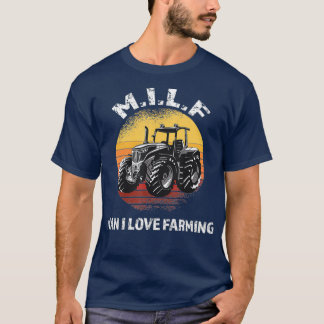 Camiseta Mens Engraçado MILF Shirt - Homem Que Adoro Engraç