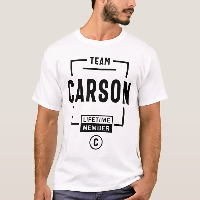 Camiseta Mens Engraçado Nome Personalizado Carson (Frente)