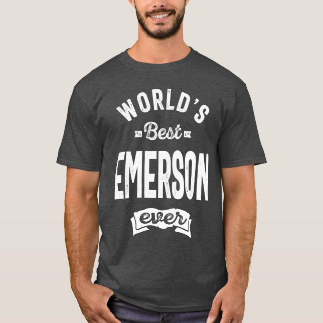 Camiseta Mens Engraçado Nome Personalizado Emerson (Frente)