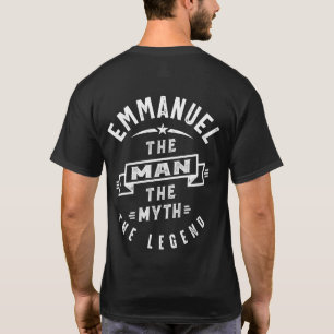 Camiseta Mens Engraçado Nome Personalizado Emmanuel