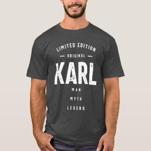 Camiseta Mens Engraçado Nome Personalizado Karl