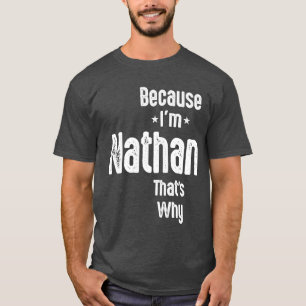 Camiseta Mens Engraçado Nome Personalizado Nathan