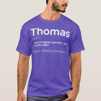 Camiseta Mens Engraçado Nome Personalizado Thomas 