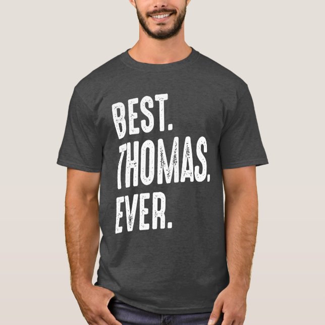 Camiseta Mens Engraçado Nome Personalizado Thomas (Frente)