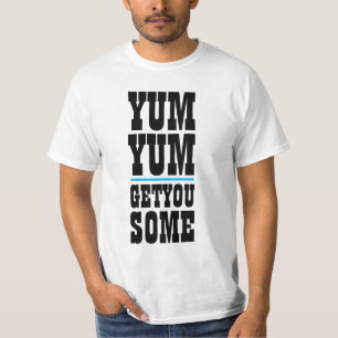 Camiseta Mens Engraçado Novelty YUM YUM PEGUE ALGUNS