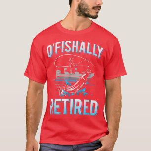 Camiseta Mens Engraçado Ofishally Aposentou Teto Por Fishi 
