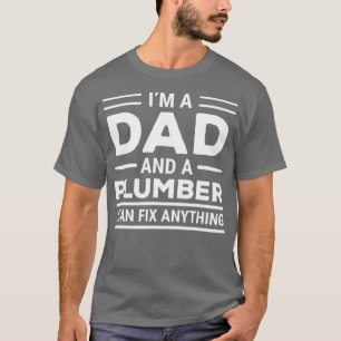 Camiseta Mens Engraçado Pai De Canalizador Eu Posso Conser