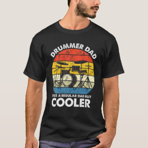 Camiseta Mens Engraçado Pai De Drummer Como Uma Vintagem Re