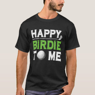 Camiseta Mens Engraçado Pai De Golfe Dizendo Feliz Birdie P