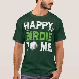 Camiseta Mens Engraçado Pai De Golfe Dizendo Feliz Birdie P