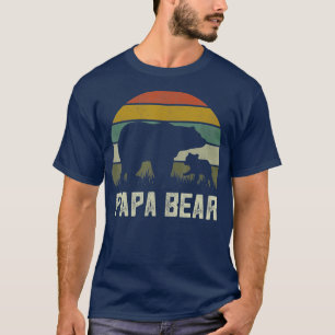 Camiseta Mens Engraçado Papá Urso Cub 1 Criança Dia de os p
