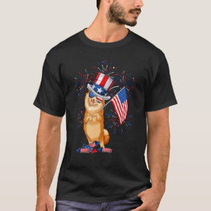 Camiseta Mens Engraçado Pomeraniano Com USA Horrível Crianç