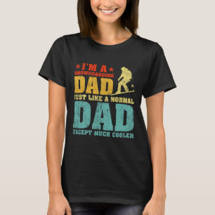Camiseta Mens Engraçado, sou um Pai de Snowboard como um D