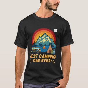 Camiseta Mens Engraçado Vintage Melhor Pai De Acampamento N