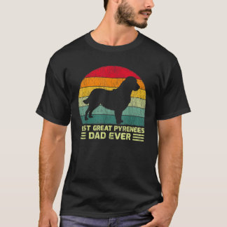 Camiseta Mens Engraçado Vintage Melhor Pai Pirenéus De Exce