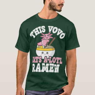 Camiseta Mens Engraçado Vovo Ramen Axolotl Pun Este Vovo Co