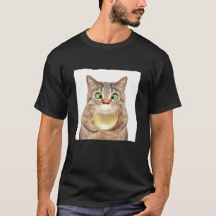 Camiseta Mens Engraçados Bu, Goma de Mascar De Cabelo Curt