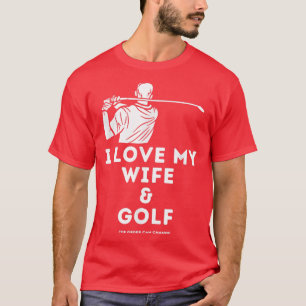 Camiseta Mens Engraçados Golfe Homens Eu Amo Minha Esposa e