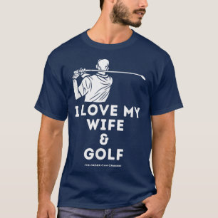 Camiseta Mens Engraçados Golfe Mens Eu Amo Minha Esposa E G