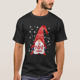 Camiseta Mens Engraçados Papa Gnomo Famílias de Natal Pai
