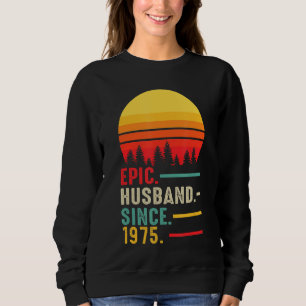 Camiseta Mens Epic Husband Desde 1975, feliz aniversário