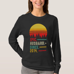 Camiseta Mens Epic Husband Desde 2014 Feliz Aniversário