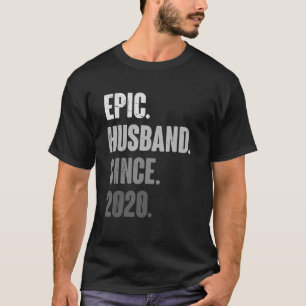 Camiseta Mens Epic Husband Desde 2020 - 3ª Anniver Casada
