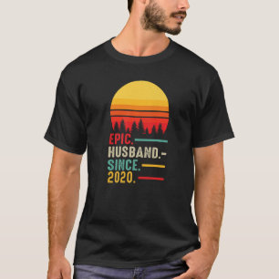 Camiseta Mens Epic Husband Desde 2020 Feliz Aniversário
