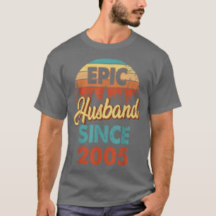 Camiseta Mens Epic Husband Since 2005 17 Years Wedding Anni