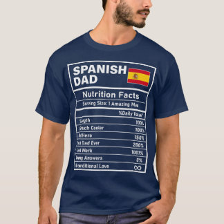 Camiseta Mens - Espanha - Fatos de Nutrição de Pais - Dia d