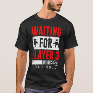 Camiseta Mens Esperando Que O Pai Do Jogador 3 Seja 2022